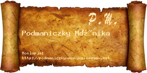 Podmaniczky Mónika névjegykártya