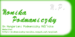 monika podmaniczky business card